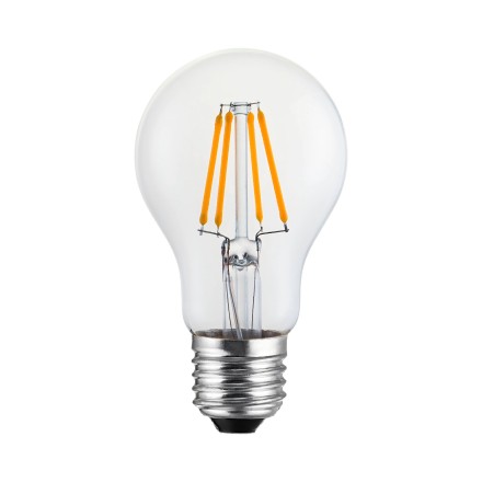 Energy-efficient LED filament bulb with classic design, ideal for decorative and ambient lighting