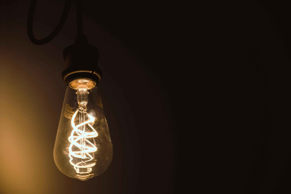 LED filament bulb, elegant design with warm light