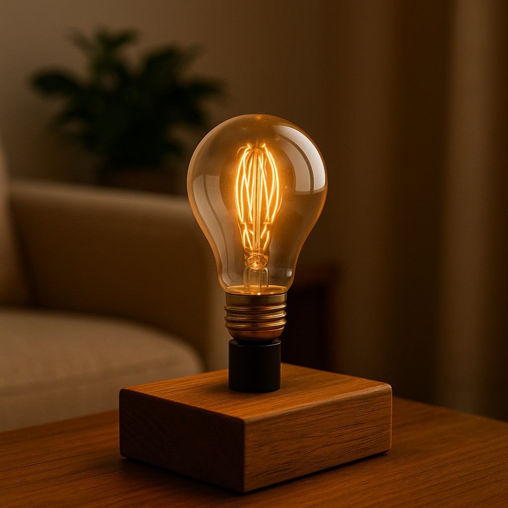 Classic A60 Pear-shaped LED Edison bulb in a table lamp