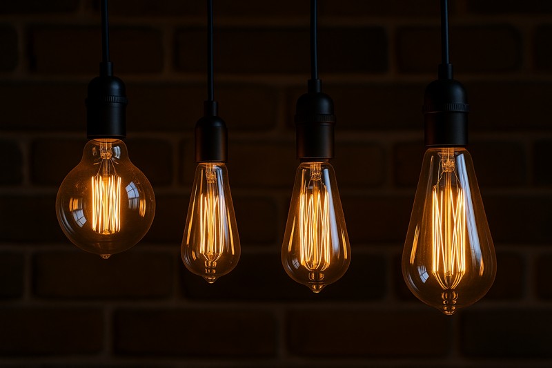Vintage-style bulb with spiral filament